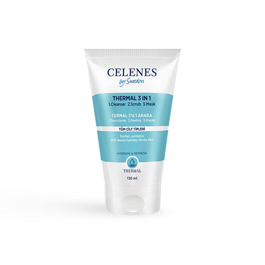 Celenes Thermal 3 in 1 Cleansing Peeling Mask 150ml - Hydrating & Refreshing