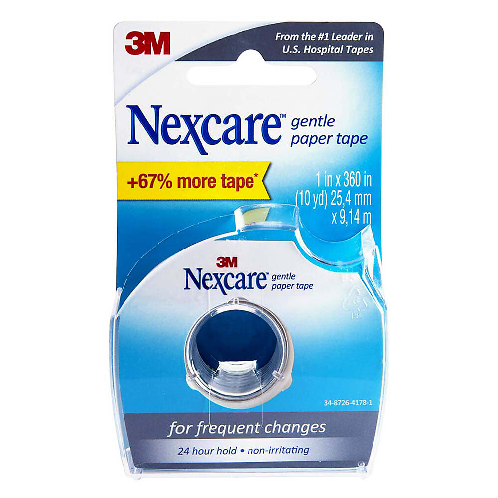 Nexcare Gentle Paper Tape Dispenser - 10yd First Aid Pasteur Pharmacy