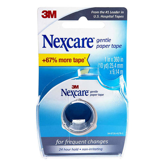 Nexcare Gentle Paper Tape Dispenser - 10yd First Aid Pasteur Pharmacy