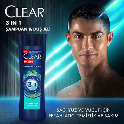 Champú anticaspa Clear Men - 13.5 Oz líquidas | Limpieza profunda