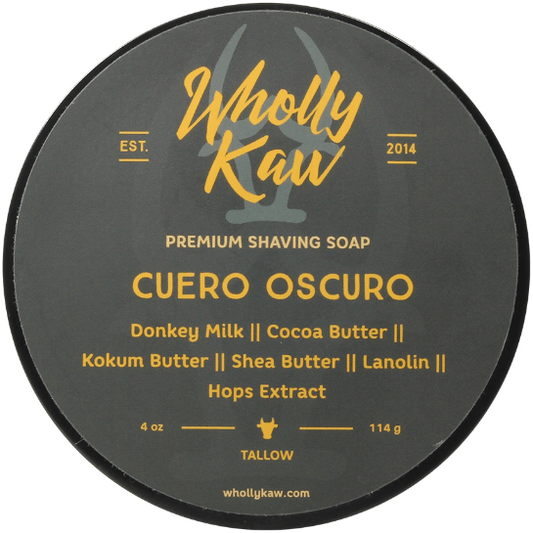 Wholly Kaw Cuero Oscuro Shaving Collection Shaving Set Pasteur Pharmacy Tallow Shaving Soap 4 oz