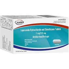 Camber Loperamide Hydrochloride And Simethicone 2mg/125mg By 12 (2x6) Unit Dose Tablets Tablet Computers Pasteur Pharmacy
