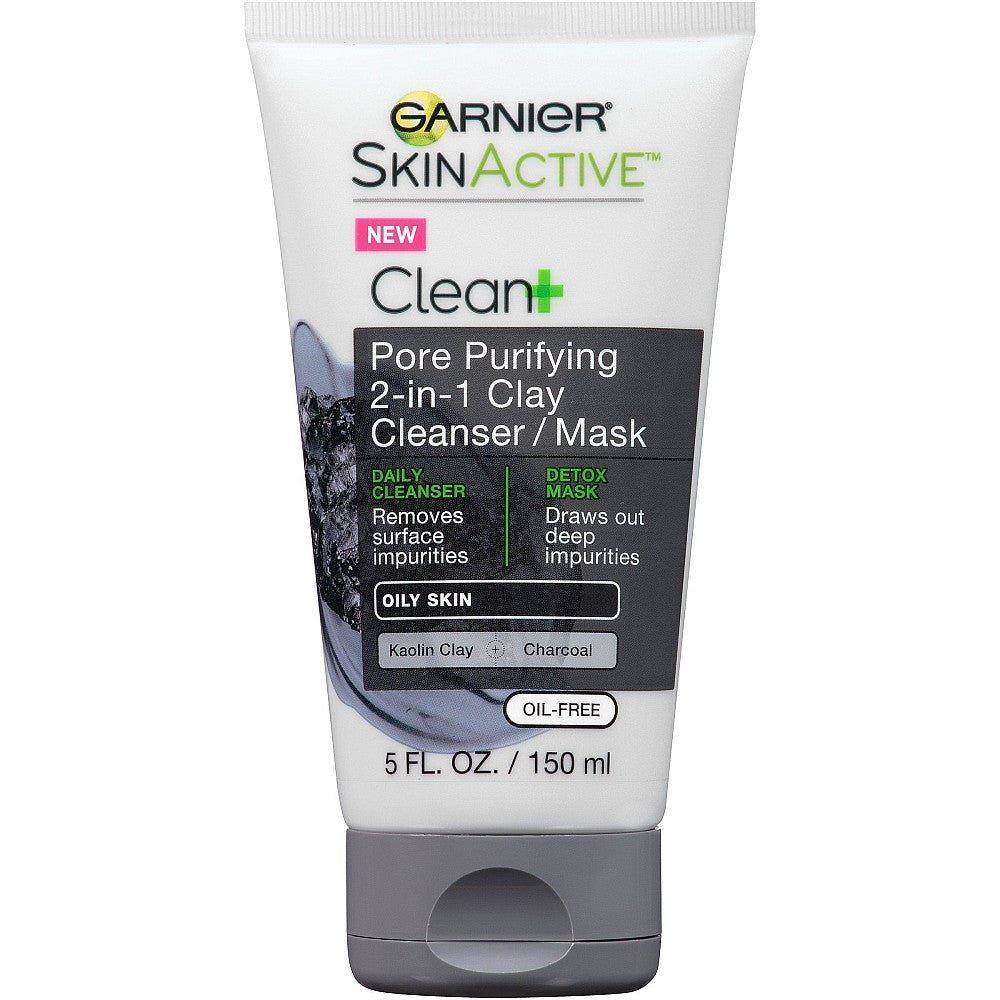 Garnier Skinactive Clean+ Pore Purifying 2-in-1 Clay Cleanser/mask 5oz Skin Care Pasteur Pharmacy