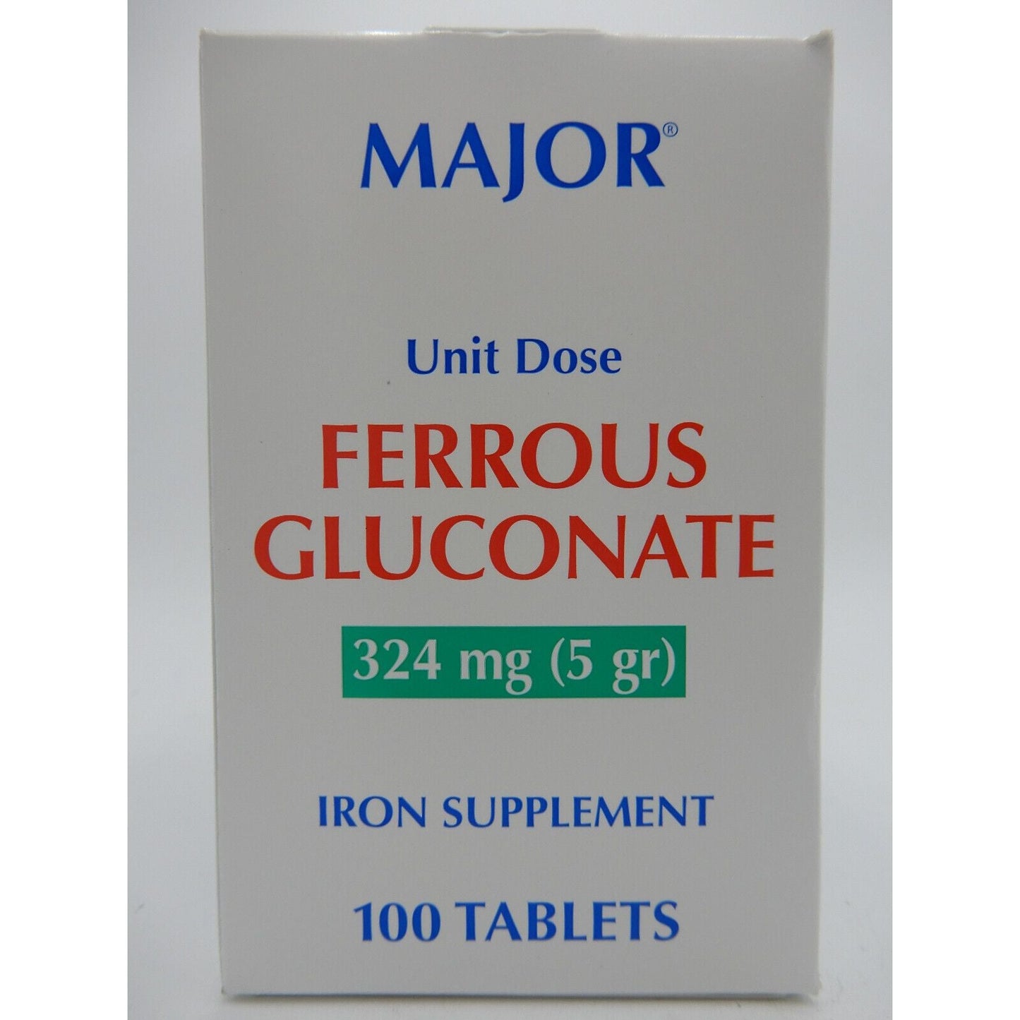 Major Ferrous Gluconate 324 Mg (5 Gr), 100 Unit DoseTablets 820555019001VL Sectional Sofa Units Pasteur Pharmacy