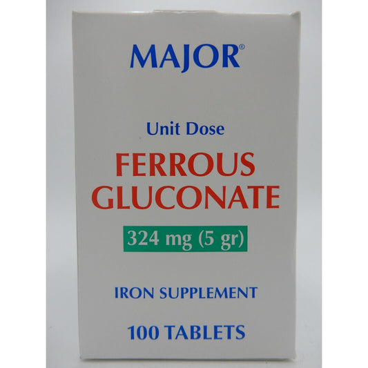 Major Ferrous Gluconate 324 Mg (5 Gr), 100 Unit DoseTablets 820555019001VL Sectional Sofa Units Pasteur Pharmacy