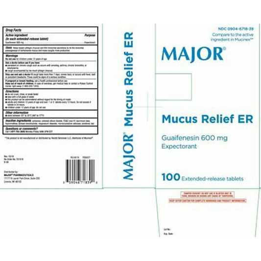 Mucus Relief Tb 600 Mg 50x20 Ud Er Health Care Pasteur Pharmacy