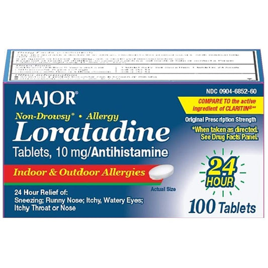 Major 24 Hour Allergy Relief Tablets, Compare To Claritin Health & Beauty Pasteur Pharmacy