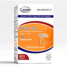 Camber Allergy Relief (Levocetirizine Dihydrochloride) 5mg- 35 Tablets Medicine & Drugs Pasteur Pharmacy