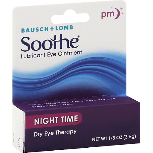 Soothe Bausch & Lomb Lubricant Eye Ointment, Night Time,1/8 Oz