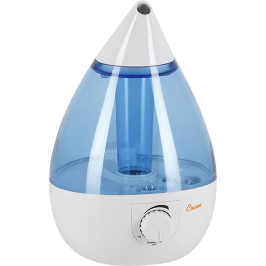 Crane Drop Ultrasonic Cool Mist Humidifier – Blue/White (1 Gallon) Humidifiers Pasteur Pharmacy