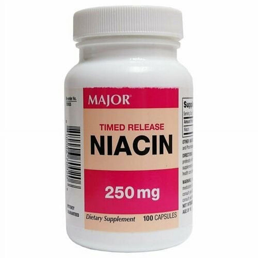 Major Timed Release Niacin Dietary Supplement 250 Mg Vitamins & Supplements Pasteur Pharmacy