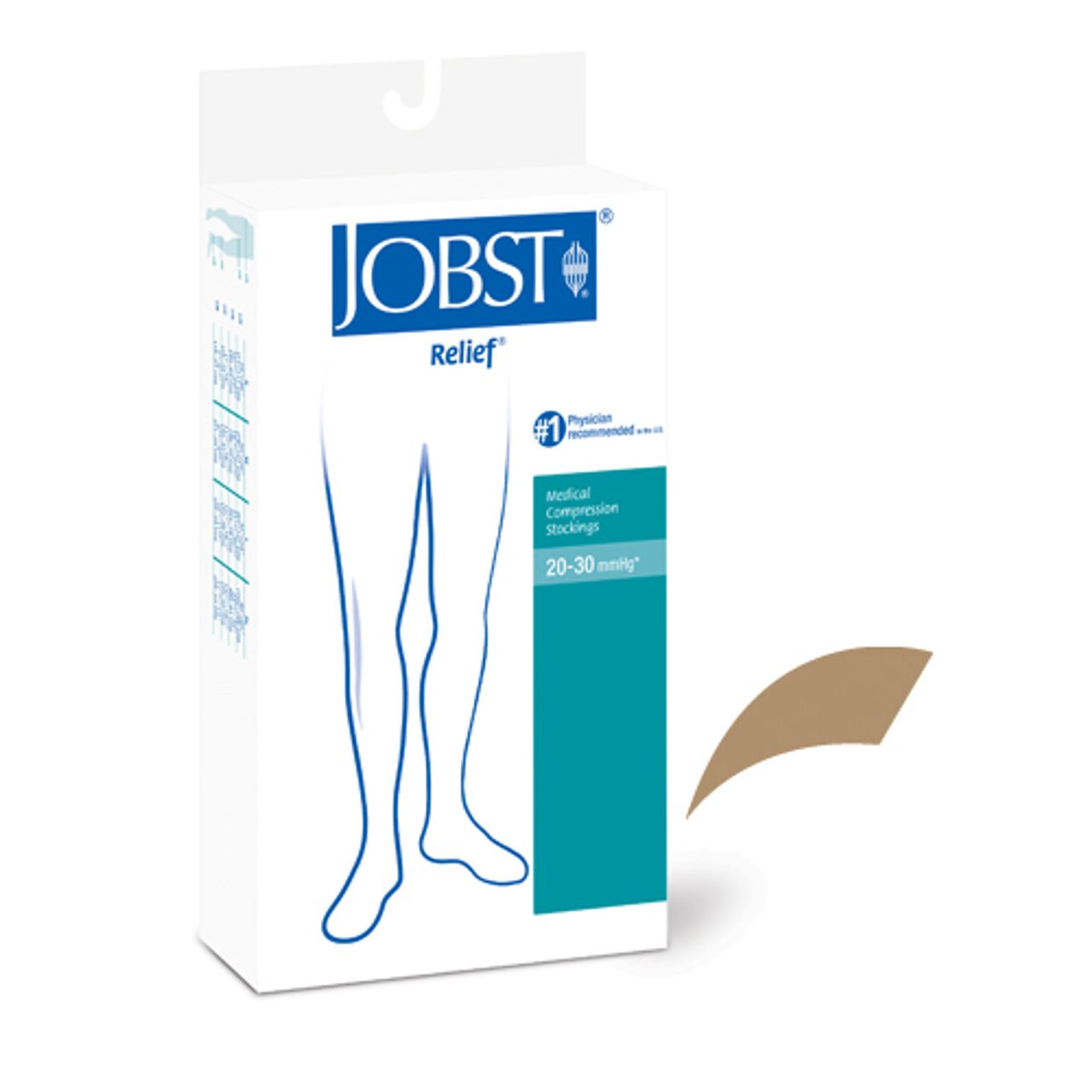 Jobst Relief 20-30 Thigh-hi Open Toe Beige Large - 114202 Band Saws Pasteur Pharmacy