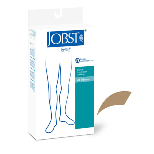 Jobst Relief 20-30 Thigh-hi Open Toe Beige Large - 114202 Band Saws Pasteur Pharmacy