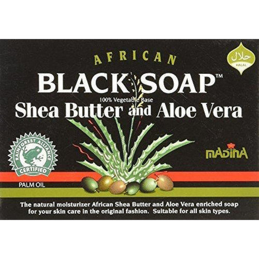 Madina African Black Soap Shea Butter And Aloe Vera 3.5 Oz Soap & Lotion Dispensers Pasteur Pharmacy