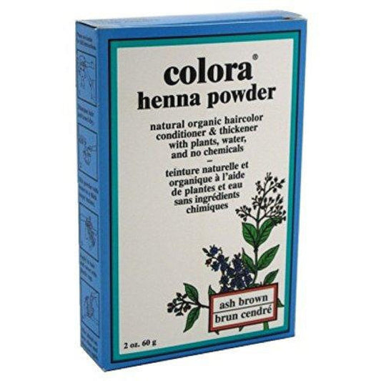 Colora Henna Powder Natural Organic Hair Color Ash Brown - 2 Oz Hair Color Pasteur Pharmacy