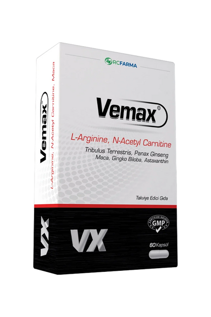 Suplemento dietético Vemax - Mezcla de extractos herbales, con certificación Halal, 60 cápsulas