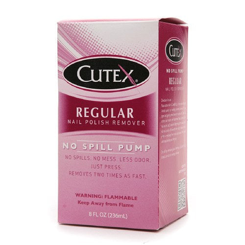 Cutex Nail Polish Remover No Spill Pump, Regular, 8 Oz Nail Polish Removers Pasteur Pharmacy