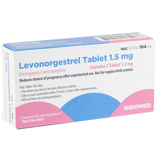Xiromed Emergency Contraceptive Pill For Women - 1.5 Mg Levonorgestrel Tablet - Reduces Chance Of Pregnancy After Unprotected Sex - Compare To Plan B One-Step - Take Next Morning Personal Care Pasteur Pharmacy