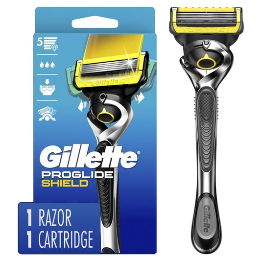 Gillette Pro Glide Shield Razor For Men, Handle + 1 Blade Refill Razor Blades Pasteur Pharmacy