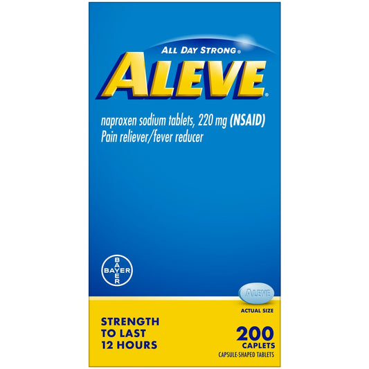 Aleve® Naproxen Sodium Pain Reliever- 220 Mg - 200 Caplets Health & Beauty Pasteur Pharmacy