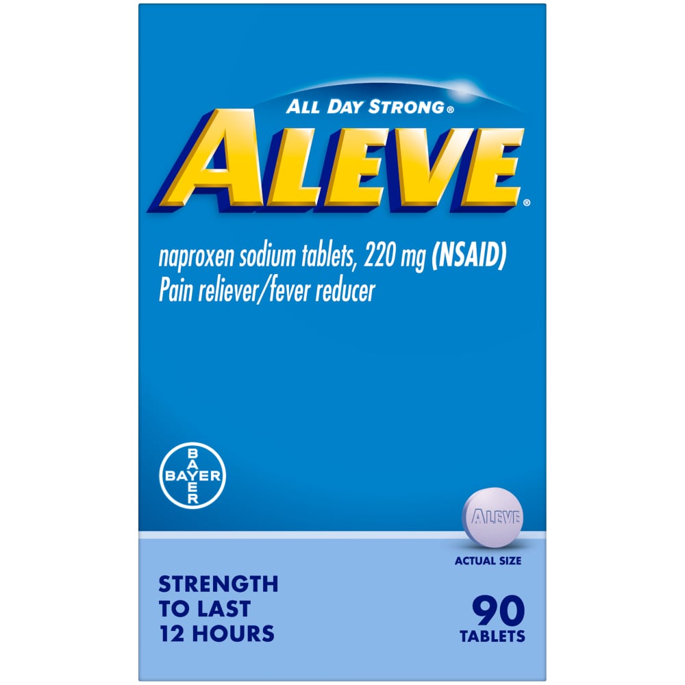 Aleve Pain Reliever & Fever Reducer, 220mg Naproxen Sodium, 90 Tablets Health & Beauty Pasteur Pharmacy