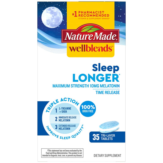 Nature Made Wellblends Sleep Longer Tri-Layer Tablets Vitamins & Supplements Pasteur Pharmacy