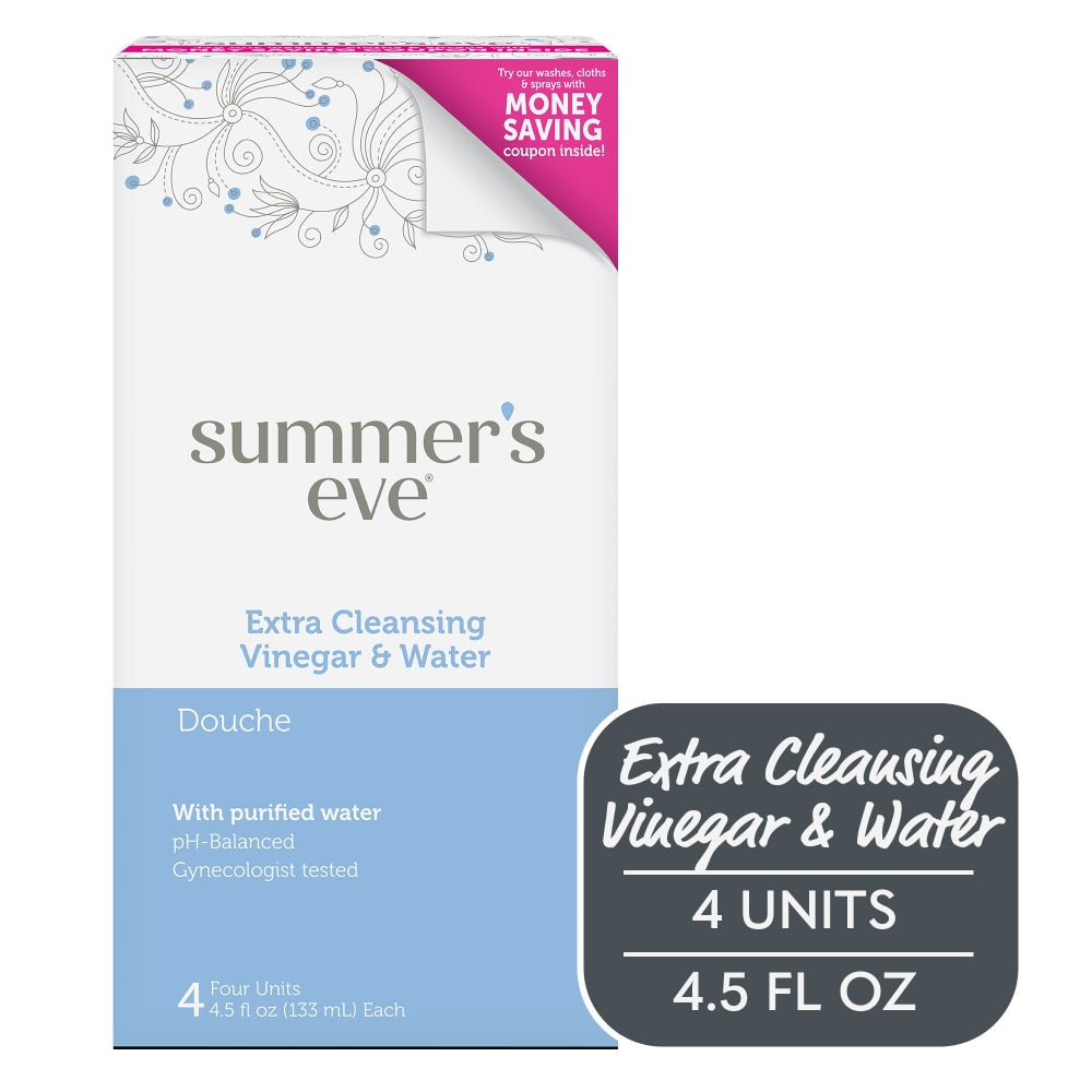 Summer's Eve 4 Pack Extra Cleansing Vinegar & Water Douche Personal Care Pasteur Pharmacy