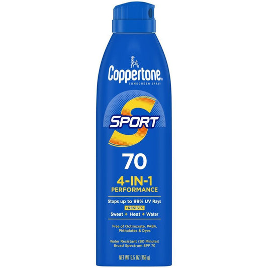 Coppertone Sport Broad Spectrum SPF 70 Sunscreen Spray 5.5 Oz Sunscreen Pasteur Pharmacy