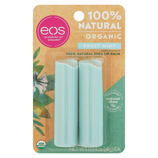 Eos 100% Natural Organic Sweet Mint Lip Balm 2Ea Lip Balms & Treatments Pasteur Pharmacy