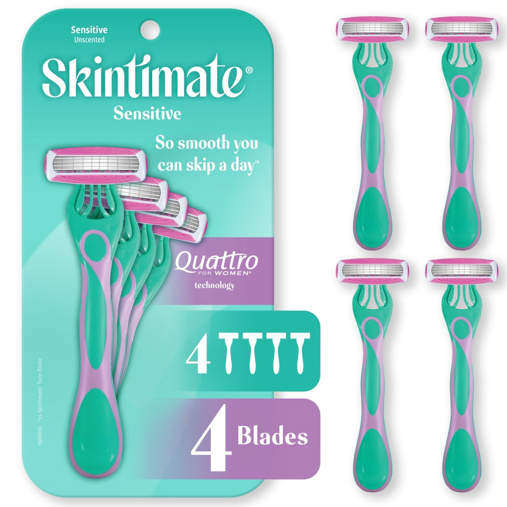 Skintimate Schick Sensitive Skin Women's Disposable Razors - 4ct Razors & Razor Blades Pasteur Pharmacy