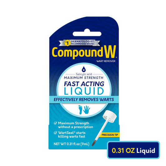 Compound W Maximum Strength Fast Acting Liquid Wart Remover, 0.3 Fl Oz Wart Removers Pasteur Pharmacy