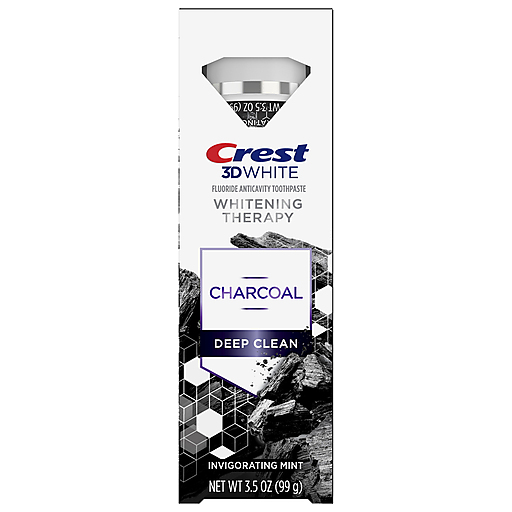 Crest 3D White Whitening Therapy Charcoal Deep Clean Fluoride Toothpaste - Invigorating Mint - 3.5oz Toothpaste Pasteur Pharmacy