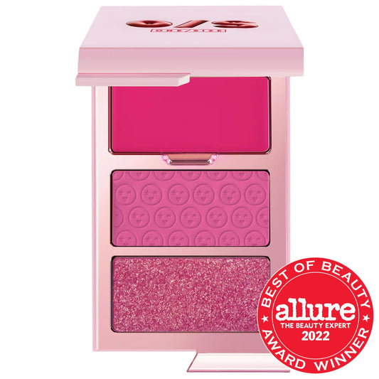 Cheek Clapper: Paleta de trío de rubores 3D - Paleta de rubor ultra pigmentada, difuminable, vegana y libre de crueldad animal para dar dimensión y color de larga duración