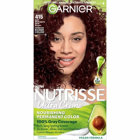 Garnier Nutrisse Ultra Color Nourishing Color Creme 415 Soft Mahogany Dark Brown Hair Color Pasteur Pharmacy