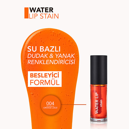 Flormar Water Lip Stain 004 Orange Juice - Acabado mate | Larga duración