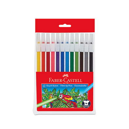 Set de 12 plumones lavables Faber-Castell - Brillantes y duraderos