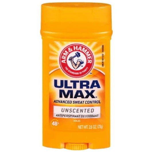 Arm & Hammer Ultra Max Solid Antiperspirant Deodorant Wide Stick Unscented 2.6 Oz Deodorant Pasteur Pharmacy