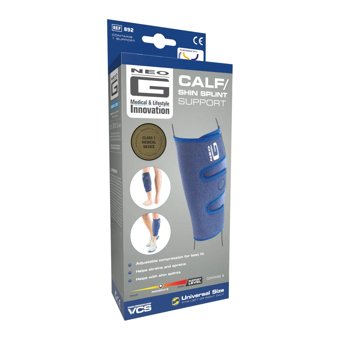 Neo G Calf & Shin Splint Support, One Size Fits All (OSFA) Supports & Braces Pasteur Pharmacy