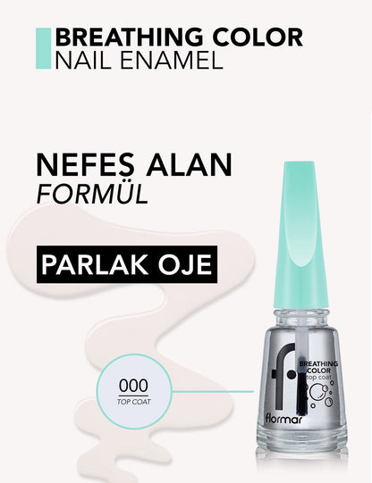 Vernis à ongles Flormar Breathing Color Top Coat respirant 11 ml