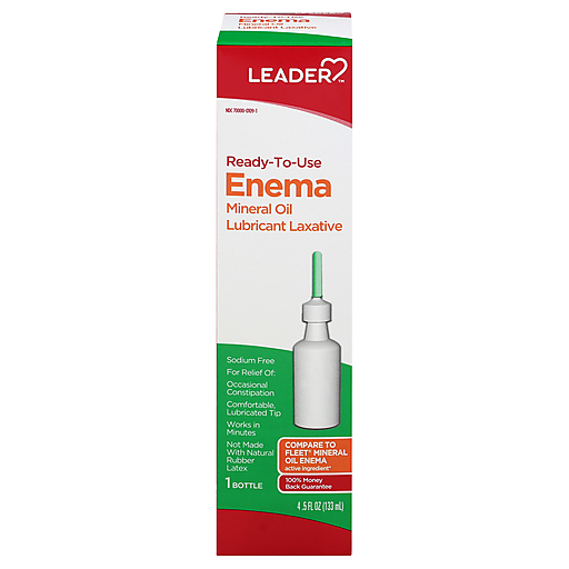 Leader Enema, Mineral Oil, Ready To Use Medicine Cabinets Pasteur Pharmacy
