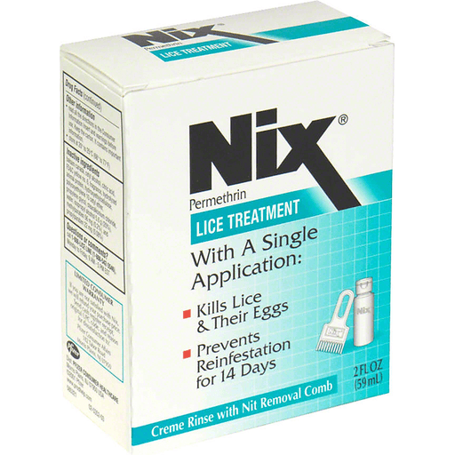 Nix Creme Rinse Lice Treatment With Nit Removal Comb Personal Care Pasteur Pharmacy