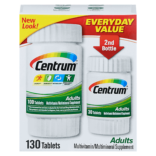 Centrum Adult Multivitamin And Multimineral Supplement Tablets Vitamins & Supplements Pasteur Pharmacy