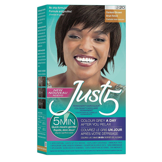 Just 5 Women's Minute Permanent Hair Color, Darkest Brown Hair Color Pasteur Pharmacy Default Title