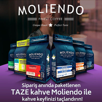 Café en grano Moliendo Whole Bean House Blend - Perfil de sabor intenso, 1000g