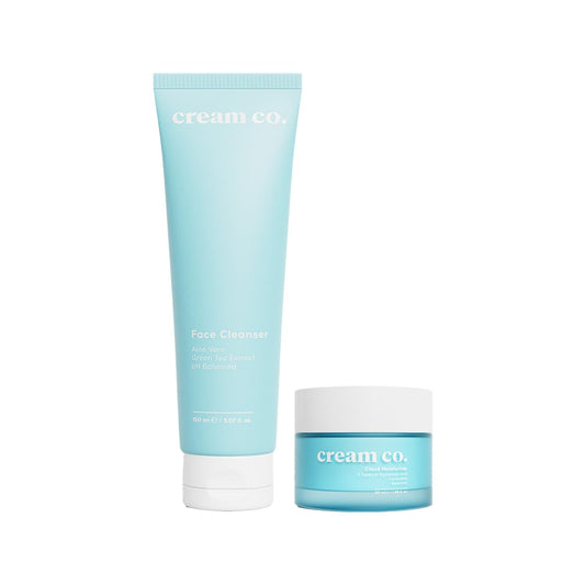 Ensemble de soins Cream Co. : Nettoyer & Réparer - Pour une peau radieuse