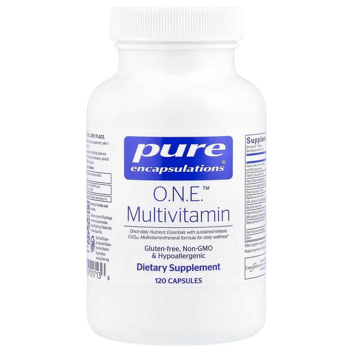 Pure Encapsulations O.N.E. Multivitamines, formule une fois par jour, 120 gélules