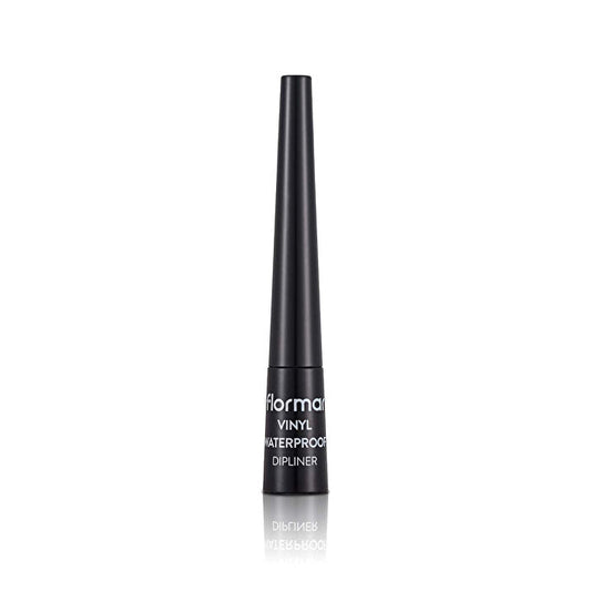 Flormar Vinyl Waterproof Black Liquid Eyeliner - High Pigment | 0.22 Fl Oz