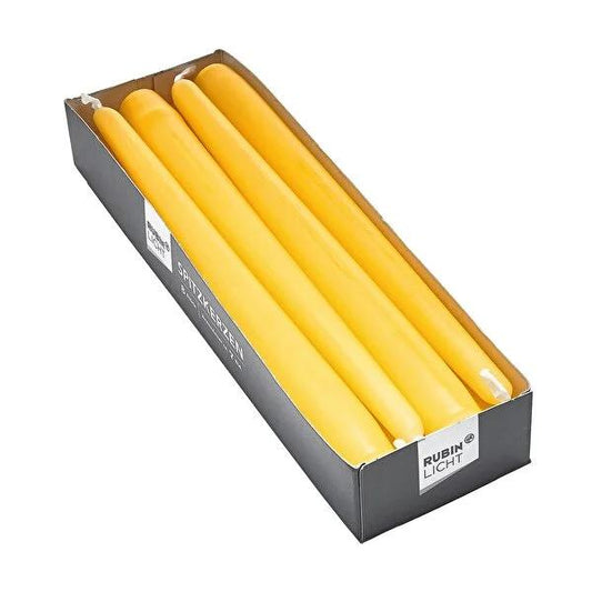 Vela de barra amarilla Rubin Licht 245x23 - Sarı Çubuk Mum para ambiente y decoración del hogar