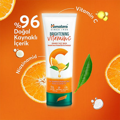 Gel limpiador facial iluminador de vitamina C y naranja Himalaya 100 ml