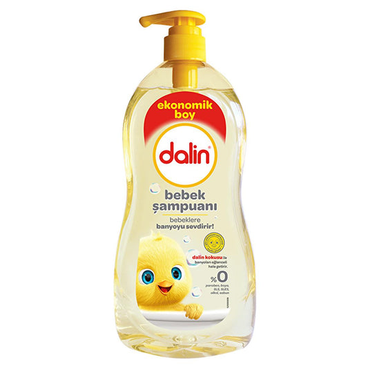 Shampoing doux pour bébé Dalin - 900 ml, hypoallergénique, sans paraben, testé dermatologiquement